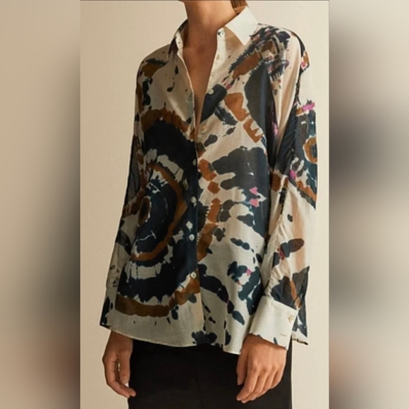 Massimo Dutti Tie Dye Button Down - Picture 4 of 6
